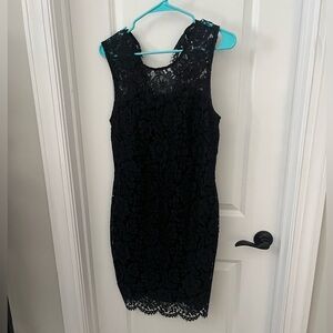 Banana Republic Black Lace Mini Dress